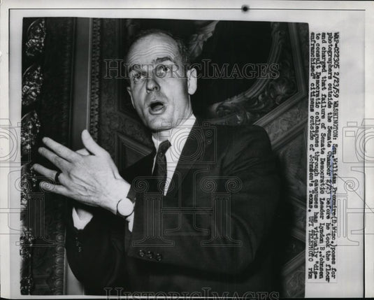1959 Press Photo Wisconsin Senator William Proxmire in Washington - nee73161 - Historic Images