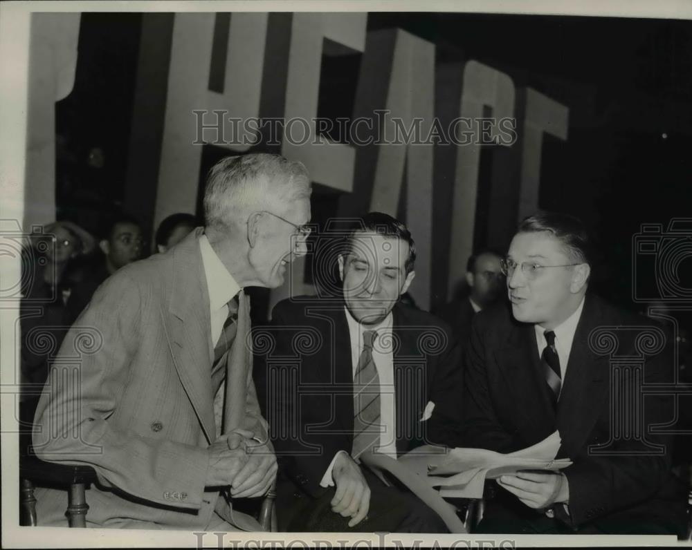 1940 Press Photo Francis E Townsend, Vito Marcantonio, Reid Robinson - Historic Images