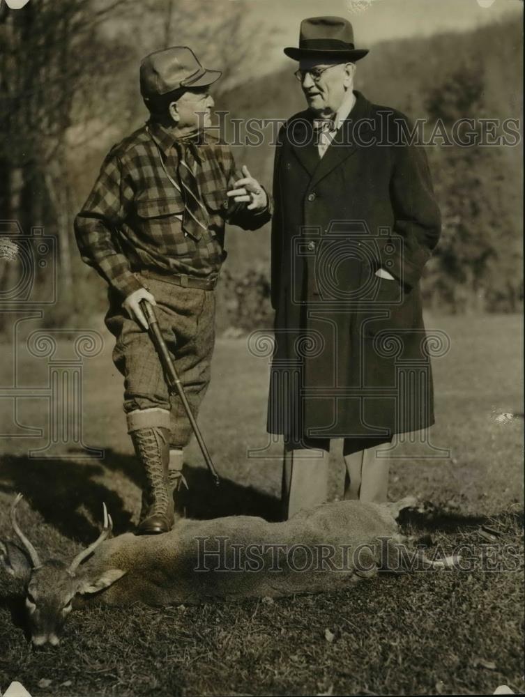 1937 Press Photo Vice President Garner, Col. William Kaul hunting - Historic Images