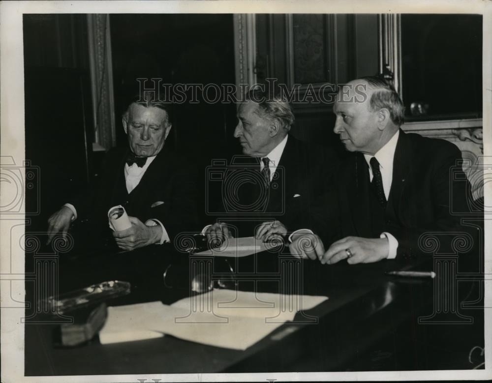 1935 Press Photo Senators William E. Borah, William H. King, George McGill - Historic Images