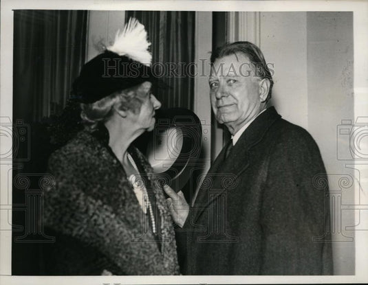 1940 Press Photo Idaho Senator William E. Borah & Wife - Historic Images