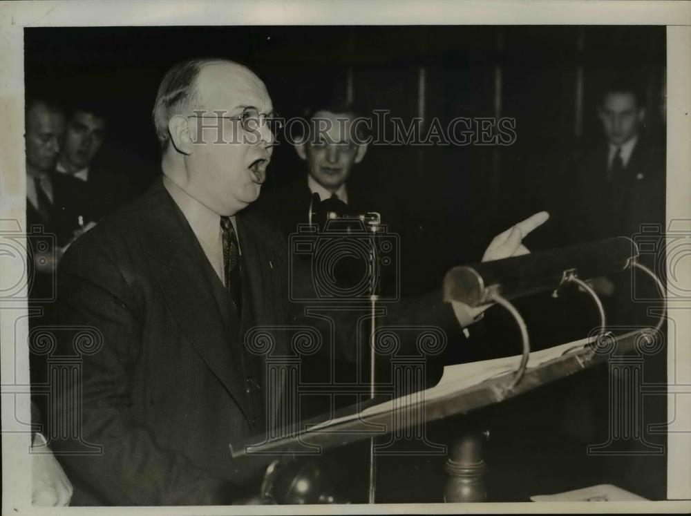 1938 Press Photo Dana M Bailey Of Newton Falls Ohio, Conference In Washington DC - Historic Images