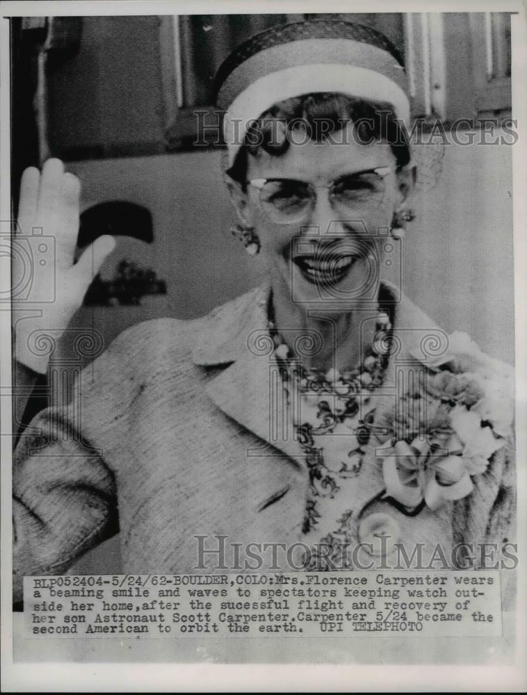 1965 Press Photo Boulder Colo Mrs Florence Carpenter wife of astronaut - Historic Images