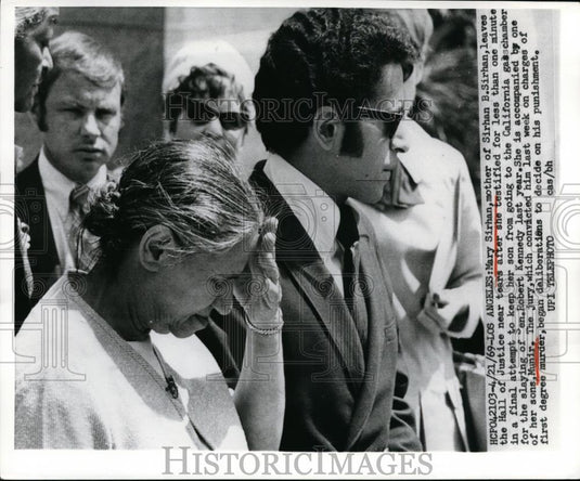 1969 Press Photo Robert Kennedy Assassin's Mother Mary Sirhan, in L.A. Court - Historic Images