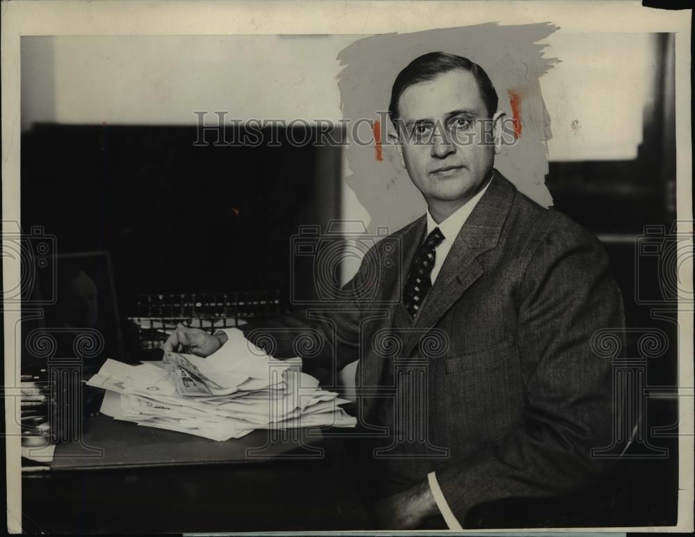 1925 Press Photo Rep.Everett Sanders of Indiana, Sec. to the President. - Historic Images