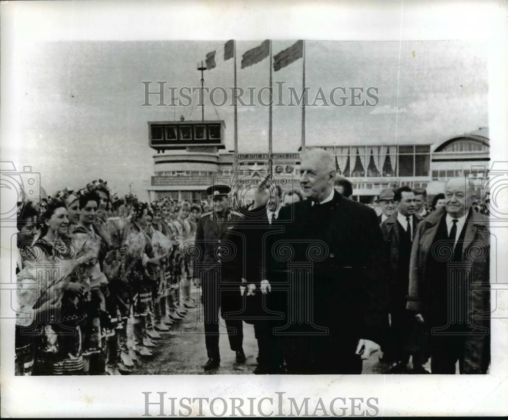 1966 Press Photo Charles de Gaulle Departs From Kiev to Volgograd - nee71817 - Historic Images