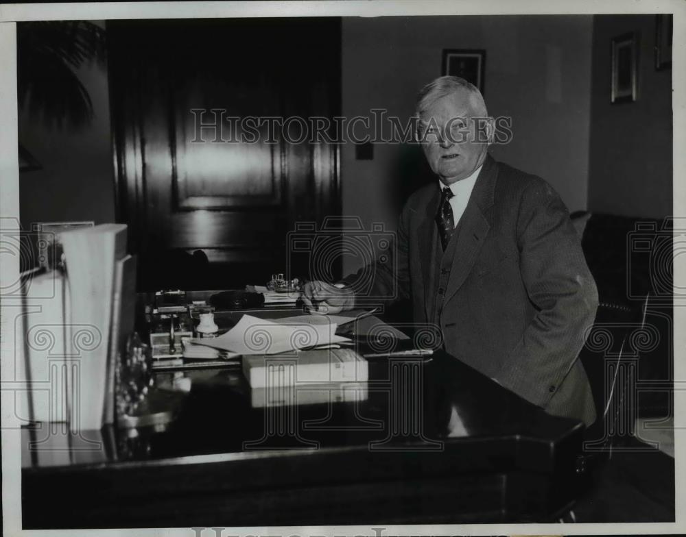 1933 Press Photo US VP John Nance Garner at his office - Historic Images