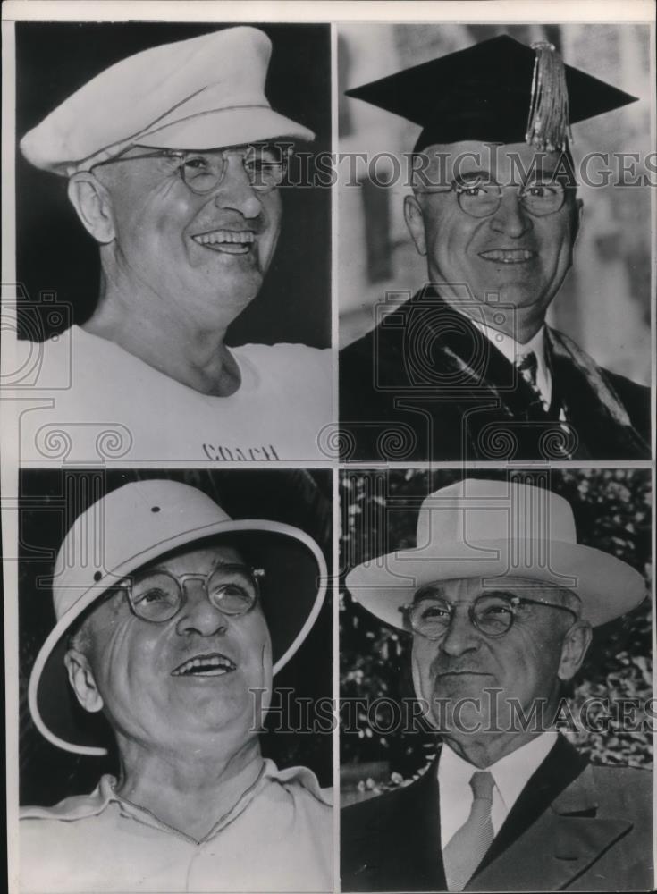 1947 Wire Photo The different smiles of President Harry Truman  - cvw07198 - Historic Images