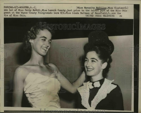 1957 Press Photo Miss Marquita McKillop At Miss Ohio Pageant - nee85018 - Historic Images