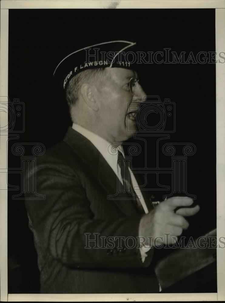 1941 Press Photo frank Knox, Sec. of Navy address at American Legion. - Historic Images