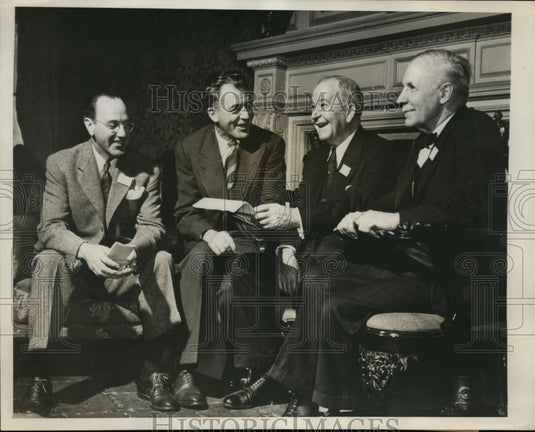 1945 Press Photo UN FAO meet in Canada, Albert Goss, James Patton,Ed O'Neill - Historic Images