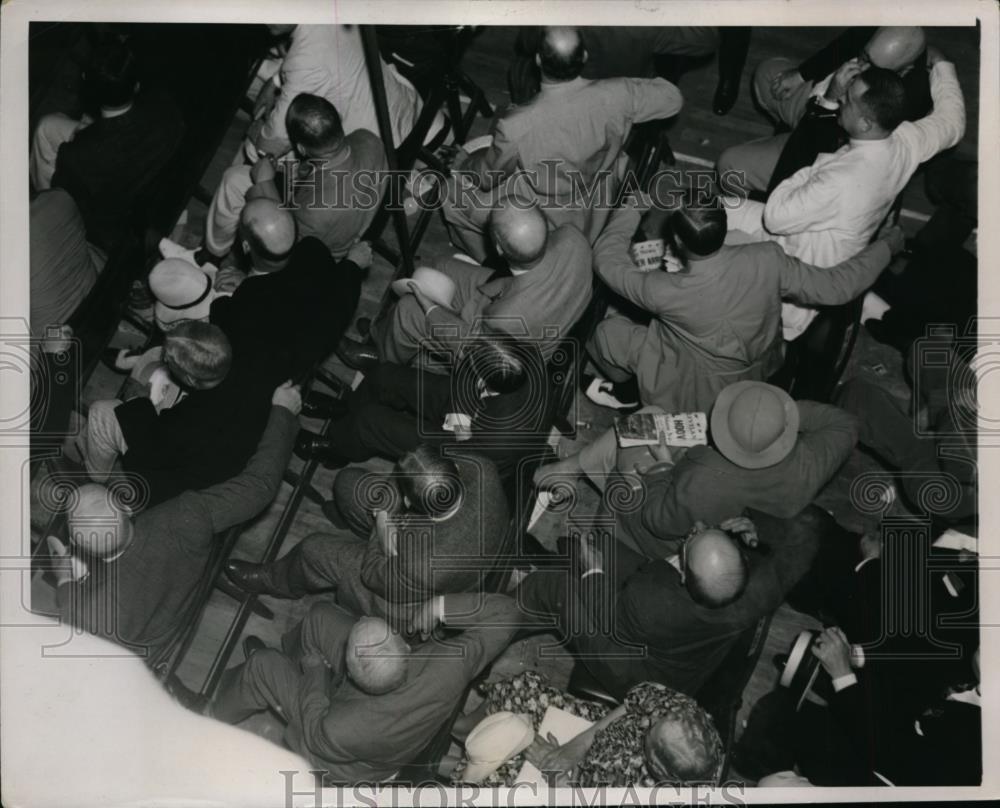 1935 Press Photo Bald heads at GOP National Convention in Cleveland Public Hall - Historic Images