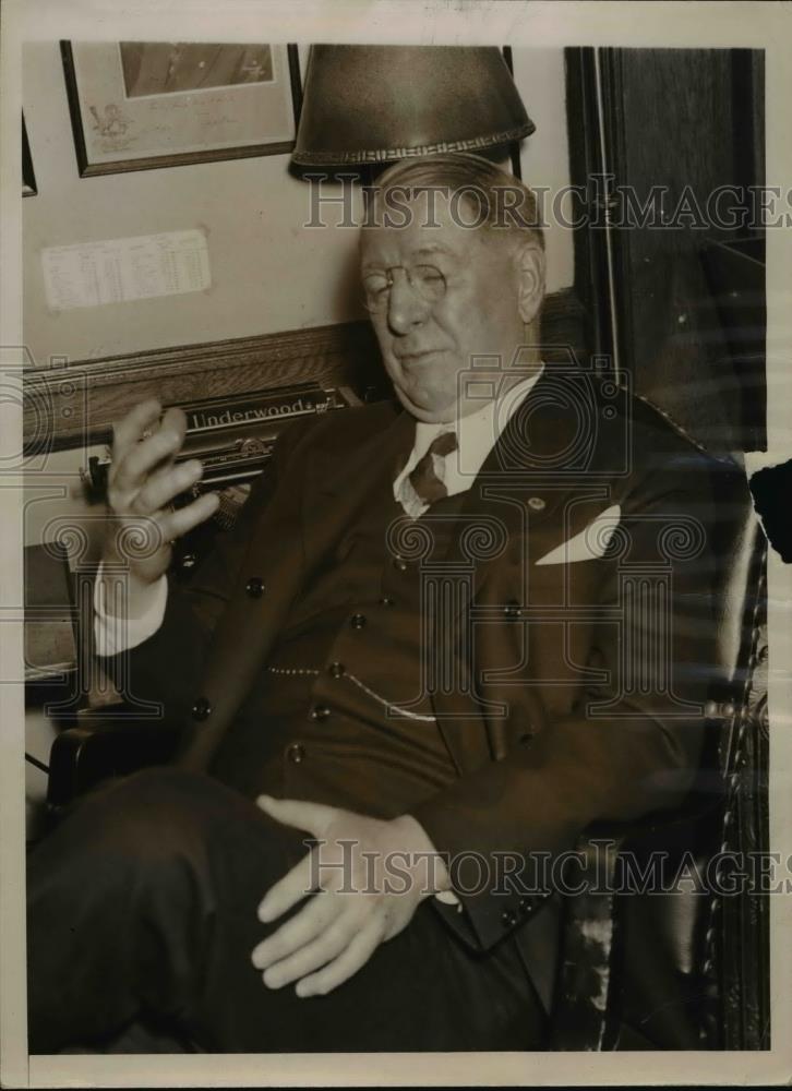 1936 Press Photo Col.frank Knox, Chicago Publisher shown in Washington D.C. - Historic Images