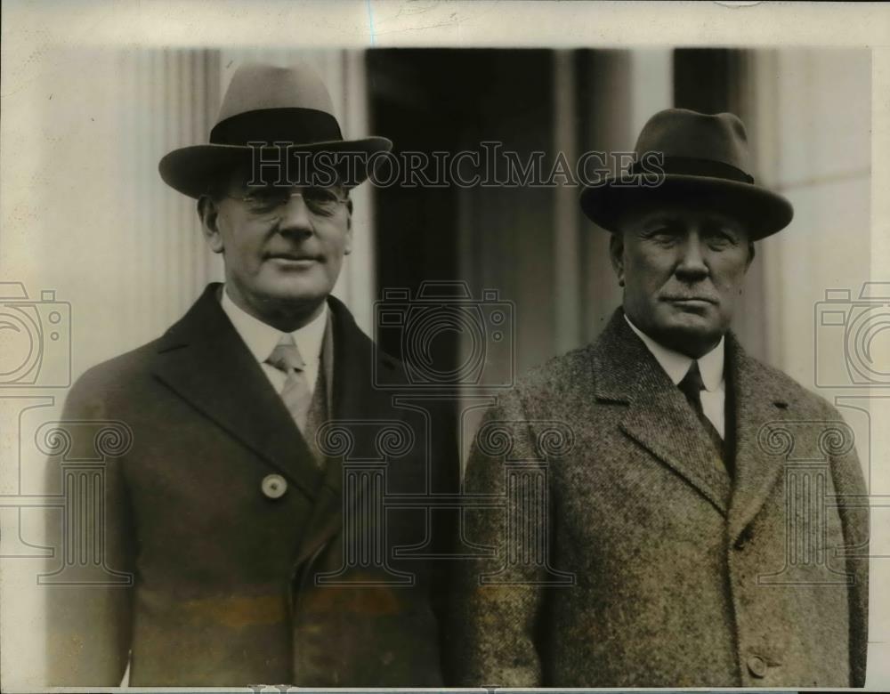 1926 Press Photo Virgin Islands Governor Martin French &amp; Curtis Wilbur Navy Sec - Historic Images