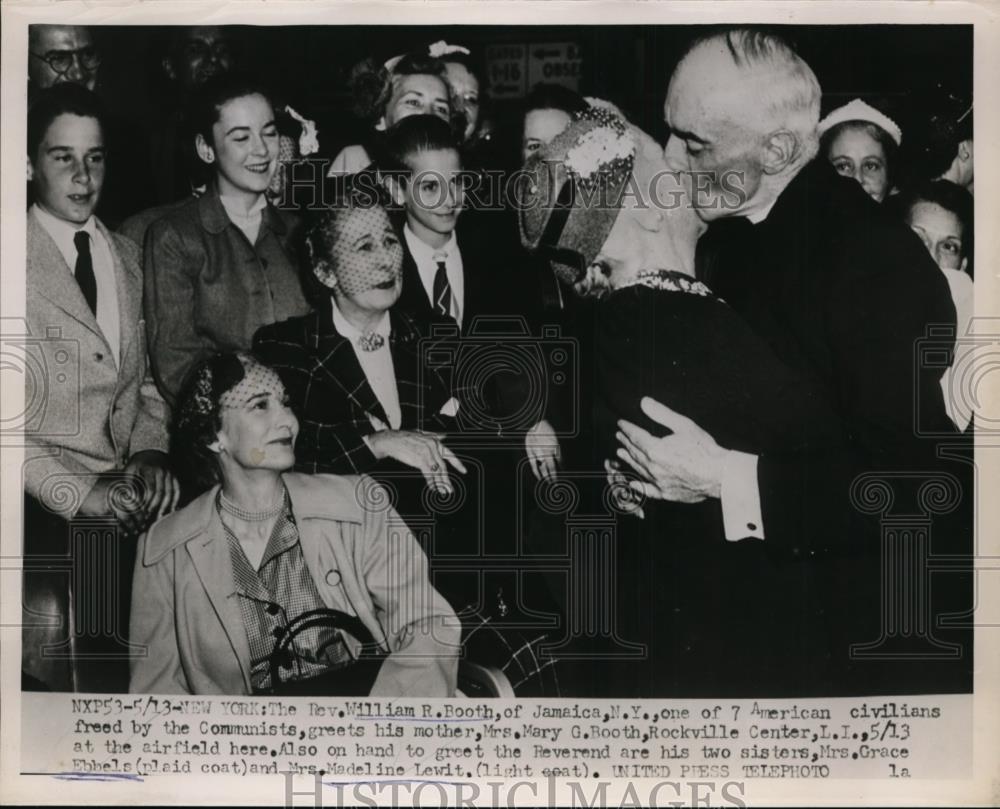 1953 Press Photo Rev.Willian R Booth American Civilian freed by Communist - Historic Images