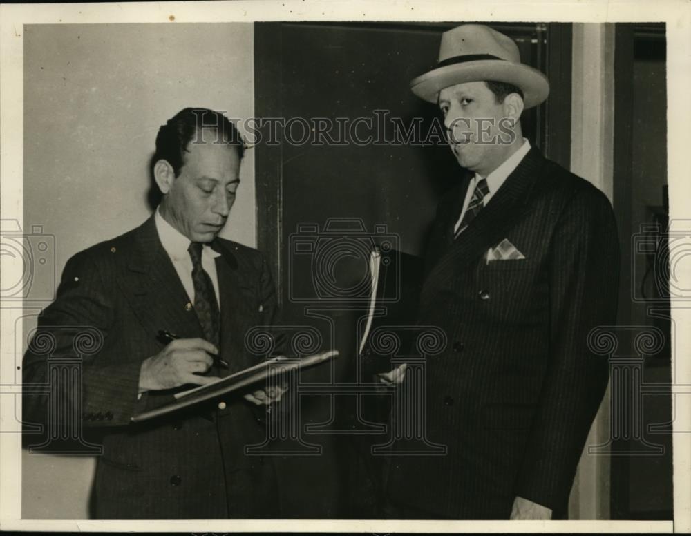 1942 Press Photo Ezequiel Padilla Mexican Foreign Minister &amp; Salvador Aguayo - Historic Images