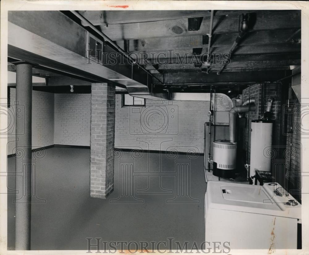 1953 Press Photo House Basement - nee86812 - Historic Images