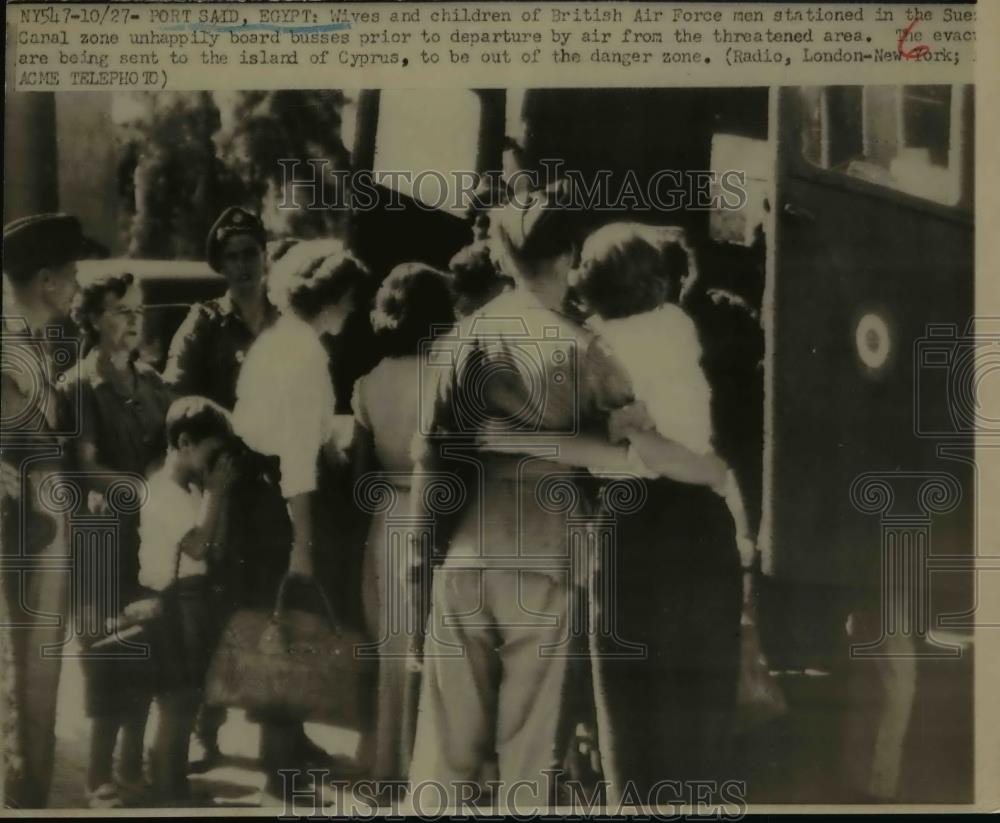 1951 Press Photo Evacuees At Port Said, Egypt - nee85461 - Historic Images