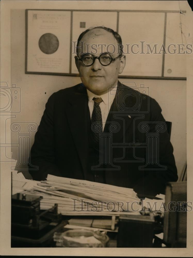1923 Press Photo David W Mosessohn Dictator of the Women's apparel makers - Historic Images