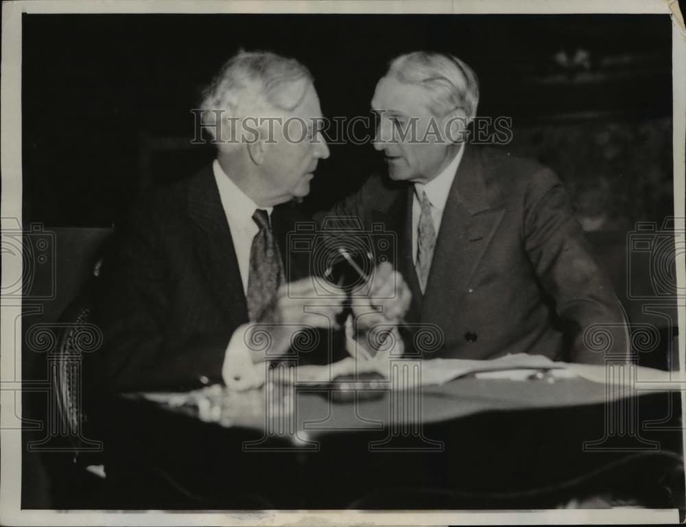 1932 Press Photo Gilbert Hitchcock Resolutions Committee &amp; William Gibbs McAdoo - Historic Images