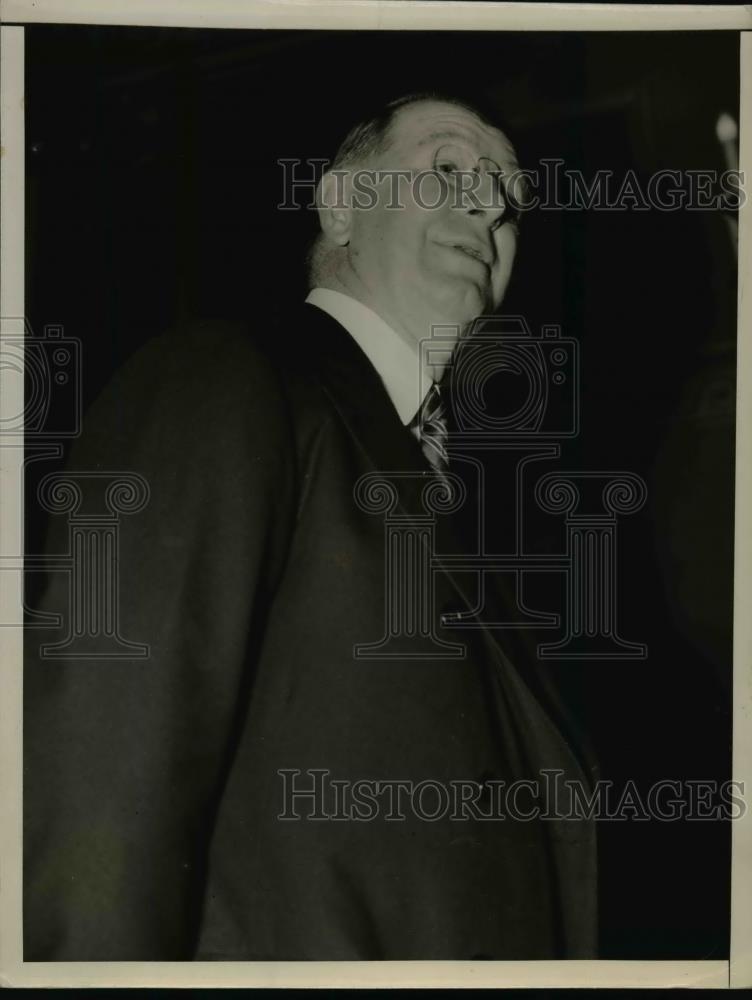1936 Press Photo Col. Frank Knox As He Arrived In Cleveland - nee83621 - Historic Images