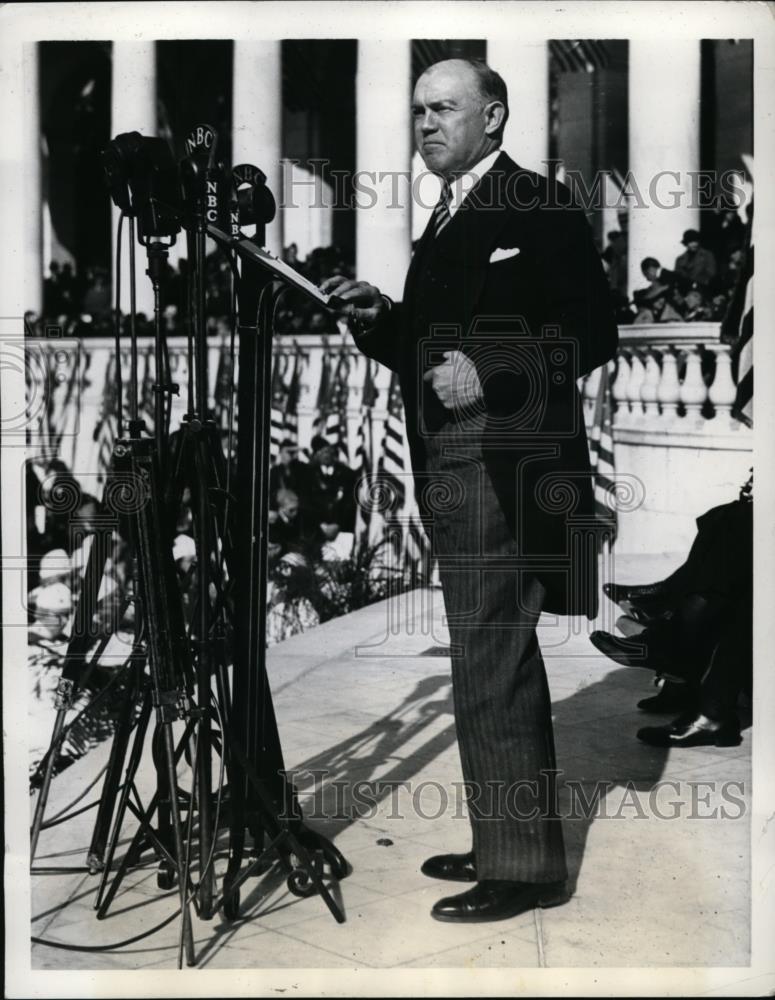 1936 Press Photo Harry Woodring Armistice Day in DC Secretary of War - nee88687 - Historic Images