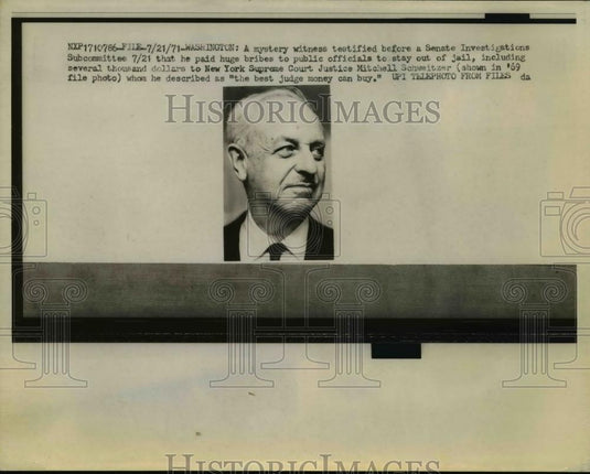 1971 Press Photo Mitchell Schweitzer, New York Supreme Court Justice - nee85510 - Historic Images