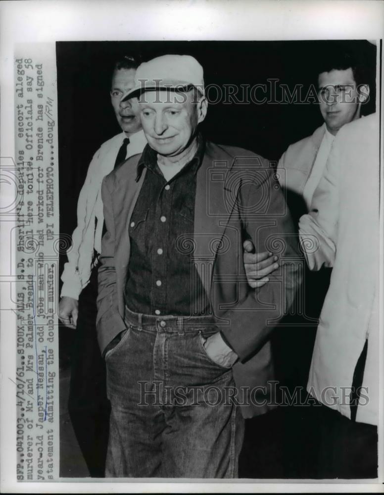 1961 Press Photo Jasper Neesan alleged murderer of Mr and Mrs Palmer Brende - Historic Images