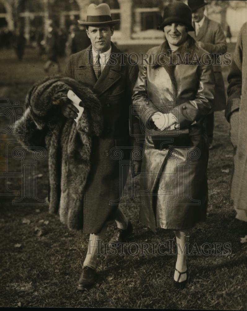 1925 Press Photo Austin Scherierhorn and Mrs Hann at unites Hunt Meet - Historic Images