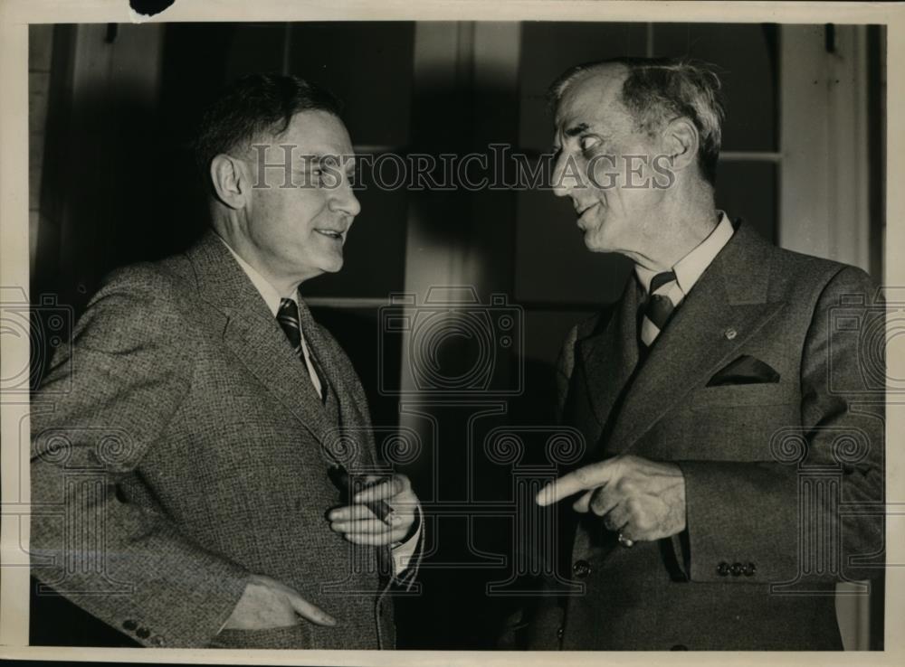 1939 Press Photo Brigadier Gen Smedley Butler &amp; Senator Homer Bone of WA - Historic Images