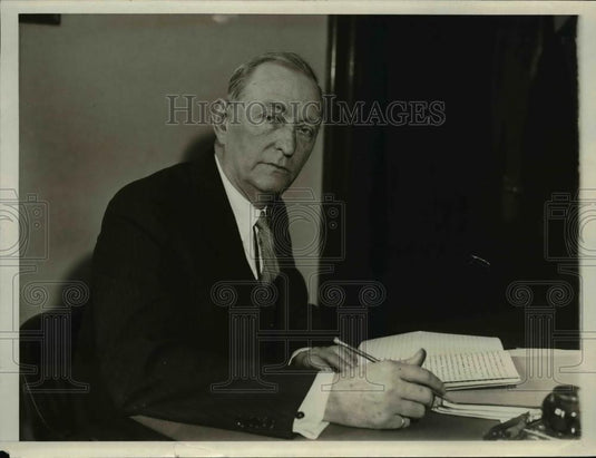 1931 Press Photo Raymond Benjamin at his office desk in 1930 - nee85494 - Historic Images