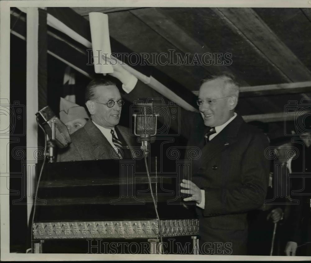 1936 Press Photo Gov. Alfred Landon And Gov. Frank Fitzgerald - nee85022 - Historic Images