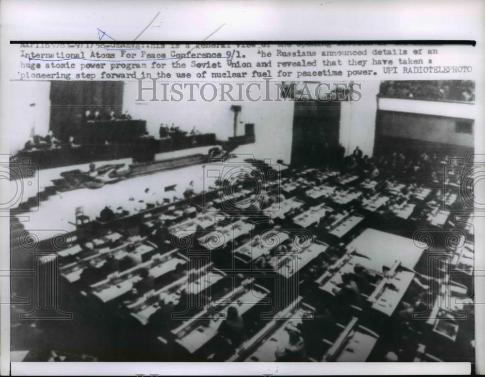 1958 Press Photo International Atoms for Peace conference in Geneva Switzerland - Historic Images