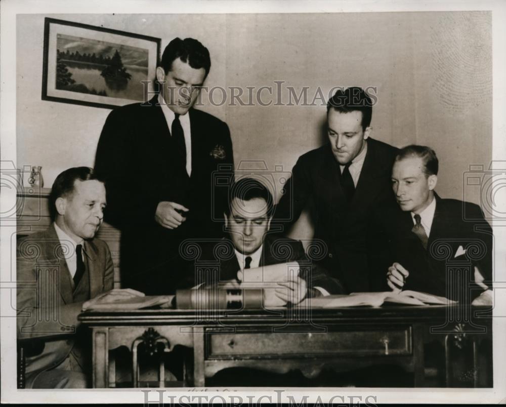 1938 Press Photo HArlan terrorism trial London KY, attys Welly Hopkins - Historic Images