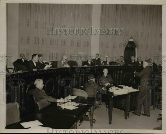 1939 Press Photo John T.Flynn testified at House Ways & Means Committee. - Historic Images