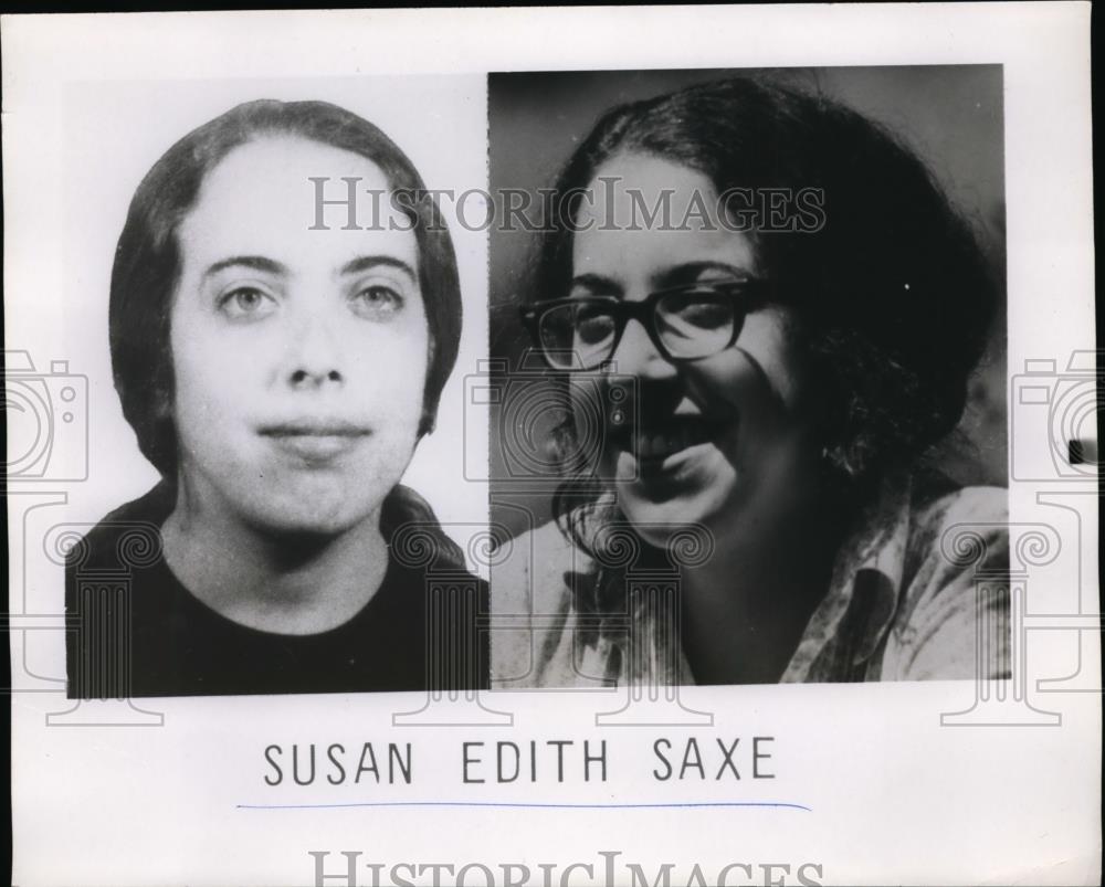 1970 Press Photo Susan Edith Saxe woman on FBI Ten Most Wanted list - nee86719 - Historic Images