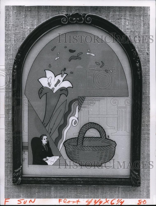1969 Press Photo Petal Art by Ronald King at Museum of Art - cva88664 - Historic Images