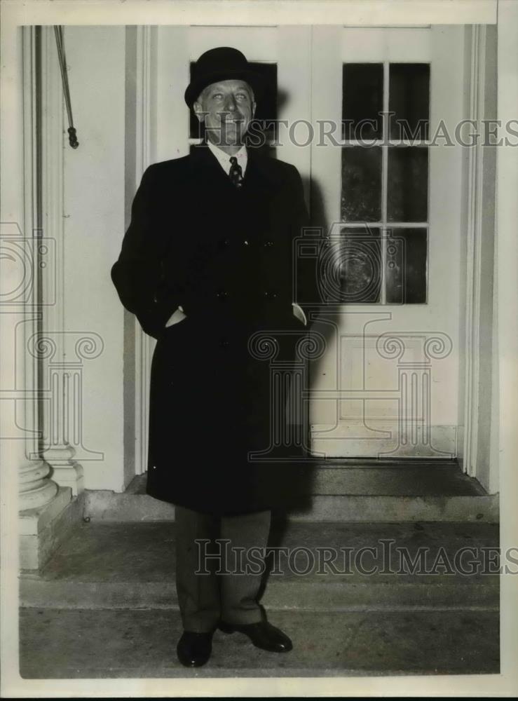 1936 Press Photo Harper Sibley of US Chamber of Commerce leaving the White House - Historic Images