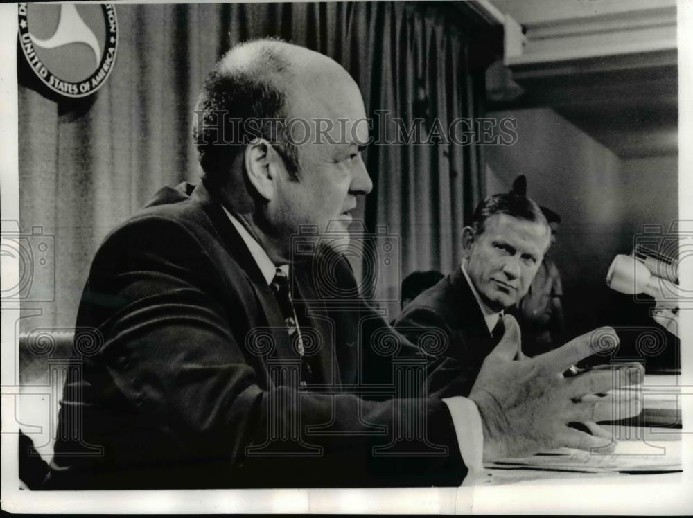 1970 Press Photo Melvin Laird, Defense Sec. with John Volpe, Transportation Sec. - Historic Images