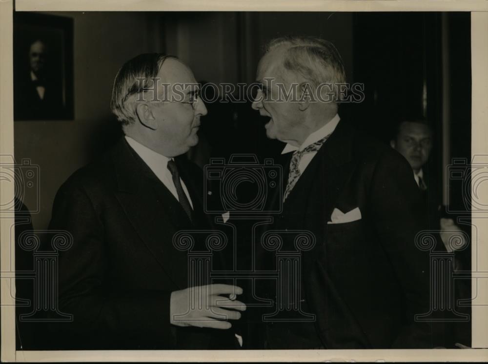 1936 Press Photo House Speaker Joseph Byrns &amp; Senator Arthur Vandenberg - Historic Images