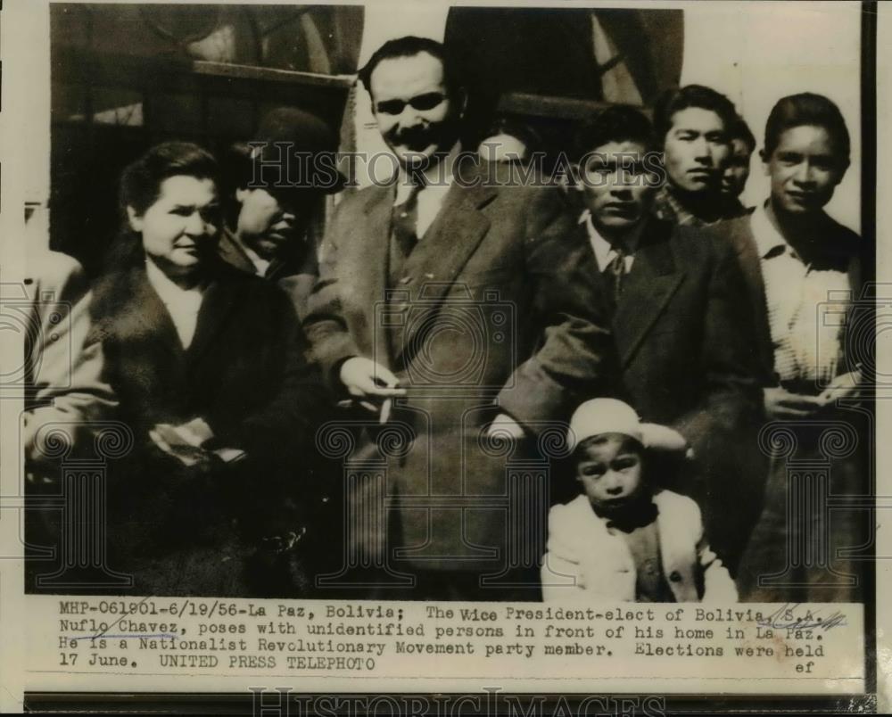 1956 Press Photo Bolivian VP elect SA Nuflo Chavez in La Paz Bolivia - nee84864 - Historic Images