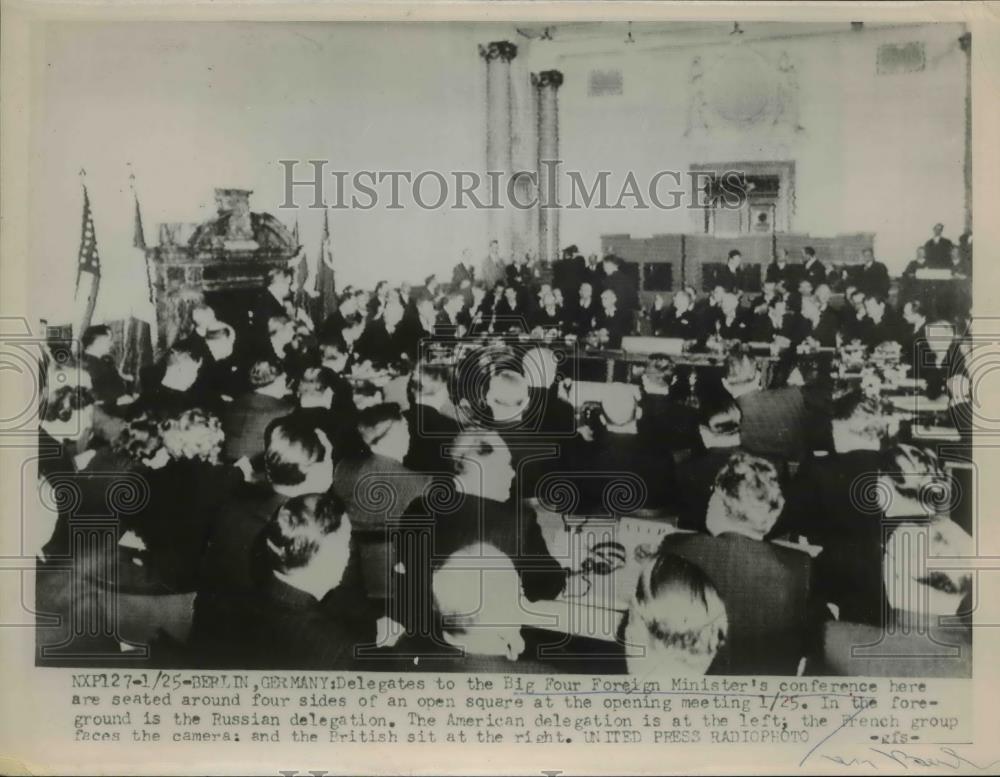 1954 Press Photo Big Four meeting at Berlin Germany, US,USSR, UK, France - Historic Images