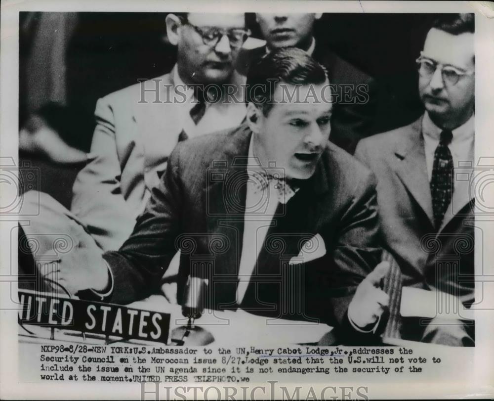 1953 Press Photo Henry Cabot Lodge addresses the Security Council. - nee84967 - Historic Images