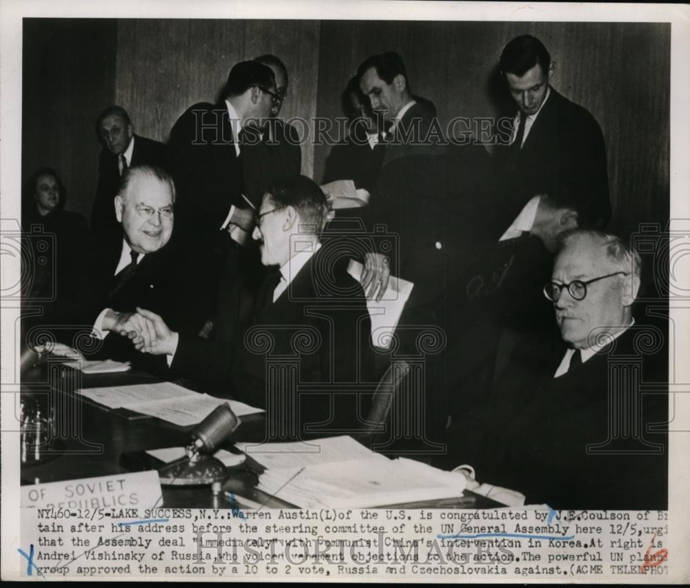 1950 Press Photo Steering Committe of the UN General Assembly at Lake Success NY - Historic Images