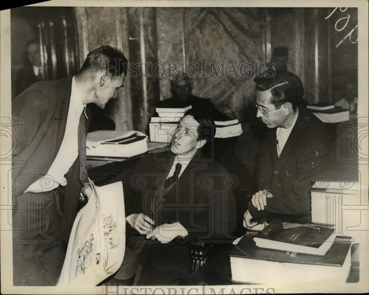 1936 Press Photo Jobless Citizens in the Assembly Chamber of the State Capitol - Historic Images