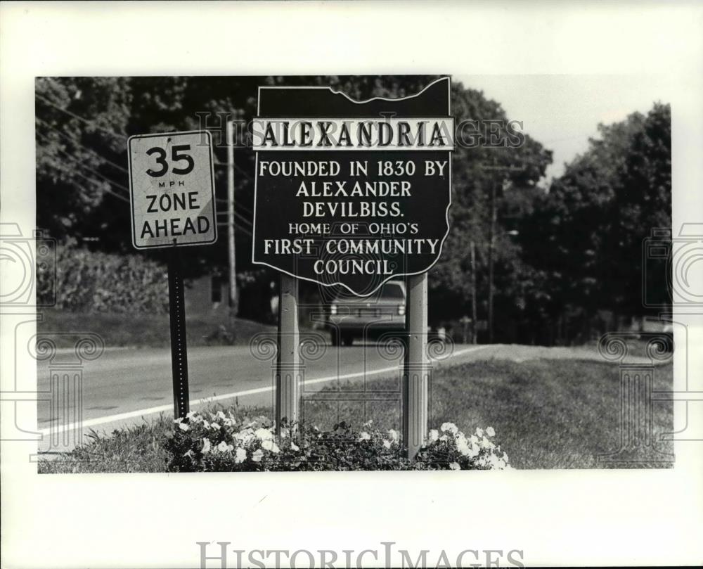 1984 Press Photo A signage in Homer Ohio entrance - cvb02212 - Historic Images