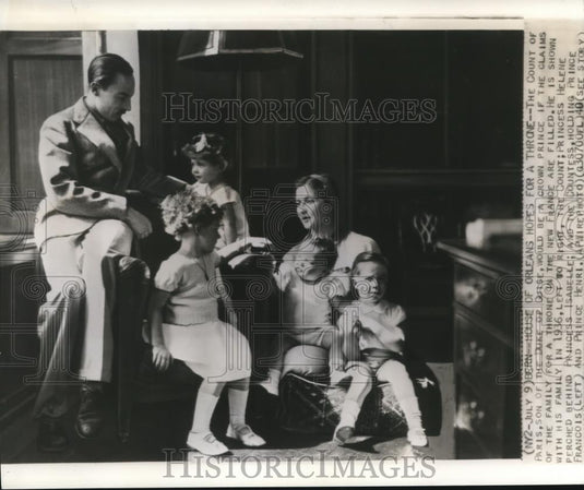 1940 Wire Photo Princess Helene, Princess Isabella, Premier Francois - cvw08334 - Historic Images