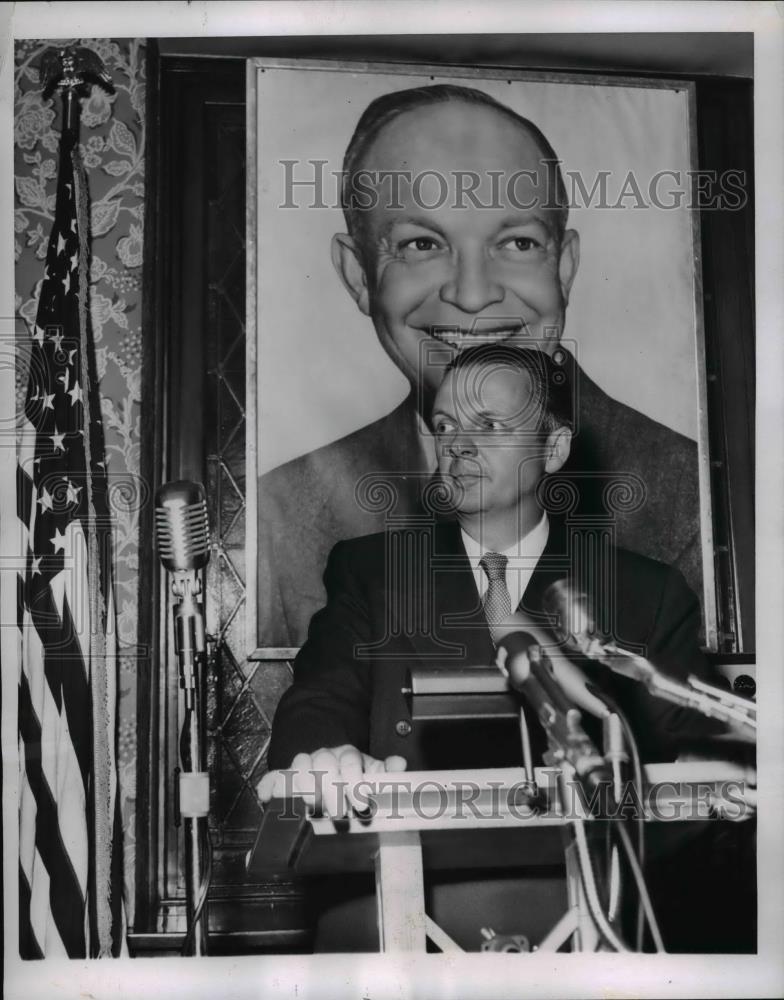1954 Press Photo Illinois Governor William Stratton at fund raiser for Eisenhowe - Historic Images