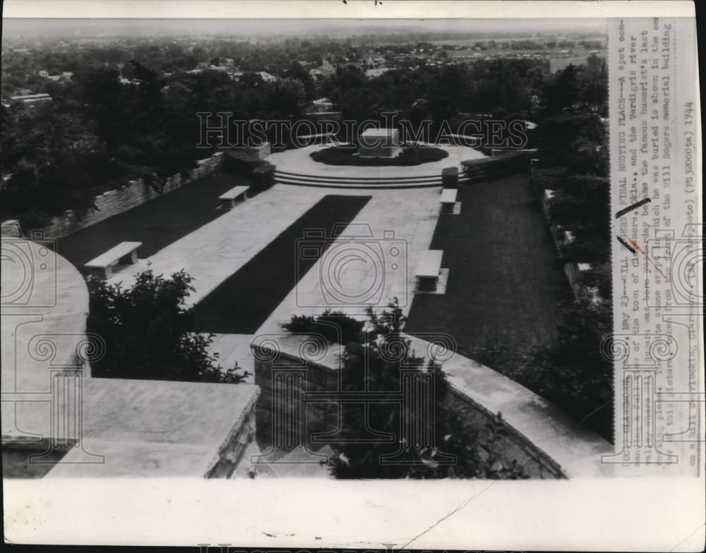 1944 Wire Photo Will Rogers Final Resting Place - cvw05735 - Historic Images