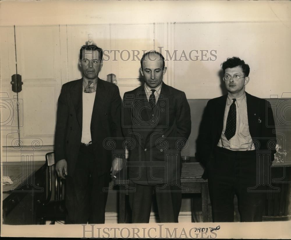 1937 Press Photo Bridgeport CT holdup attempt, William Olah,William Sherwood - Historic Images